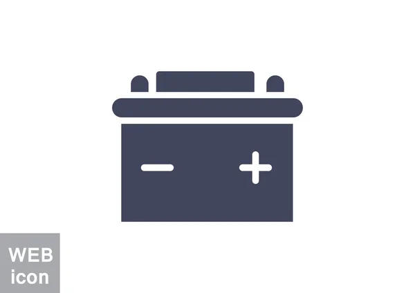 Icono de batería de coche simple — Vector de stock