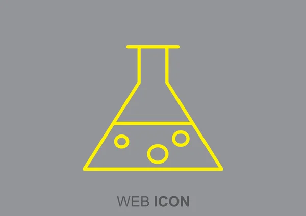 Chemiekolben einfaches Web-Symbol — Stockvektor