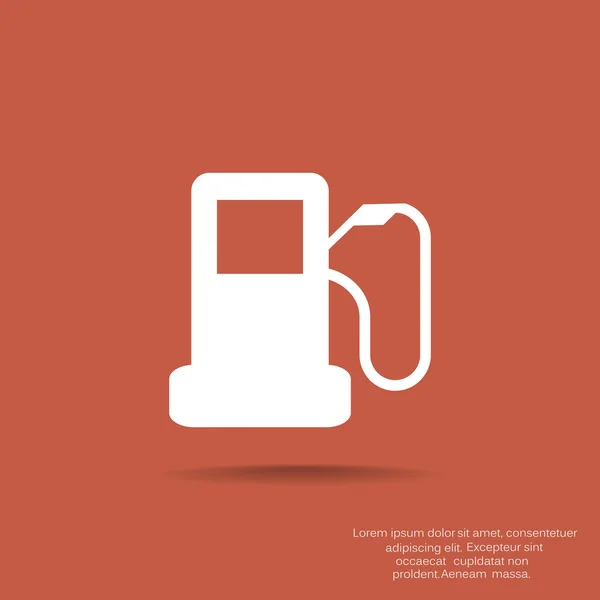 Autorefuelling prosty tkanina ikona, profil ilustracja wektorowa — Wektor stockowy