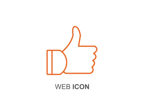 Daumen hoch Web-Symbol — Stockvektor