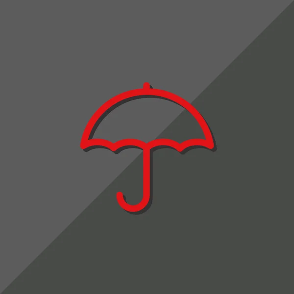 Ícone web de guarda-chuva de contorno simples —  Vetores de Stock