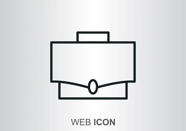 Ikona webové jednoduchá Aktovka — Stockový vektor