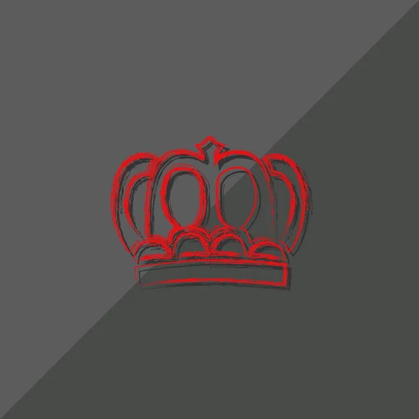 Icono de corona vintage — Vector de stock