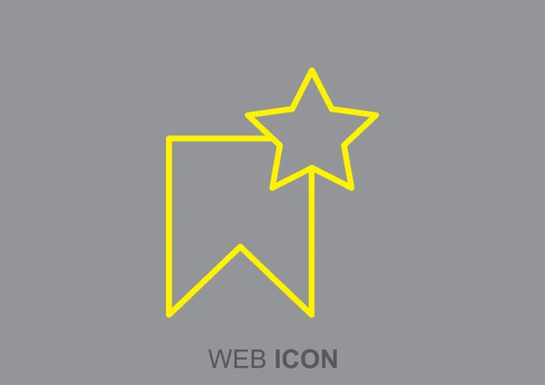 Star label web icon — Stock Vector