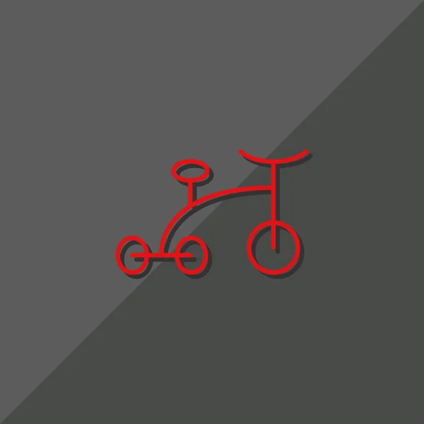 Bebek üç tekerlekli bisiklet simgesi — Stok Vektör