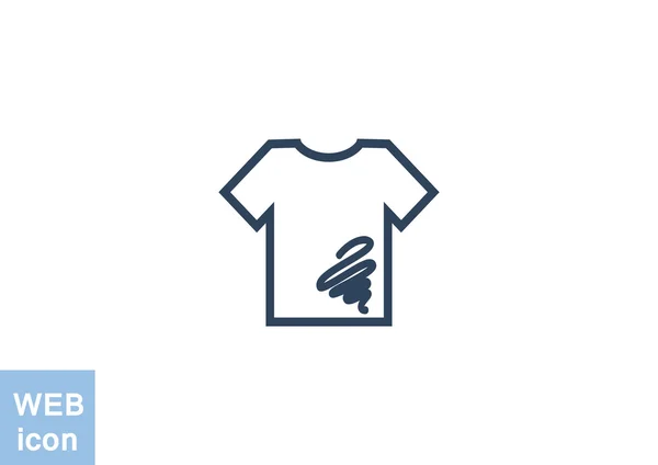 Smutsig skjorta ikonen — Stock vektor