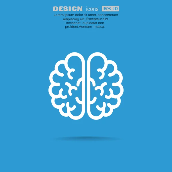 Icône web cerveau humain sur — Image vectorielle