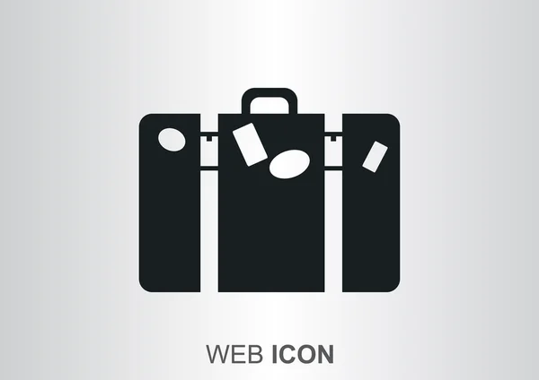Sac icône touristique — Image vectorielle