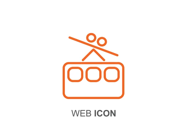 Web-Ikone der Seilbahn — Stockvektor