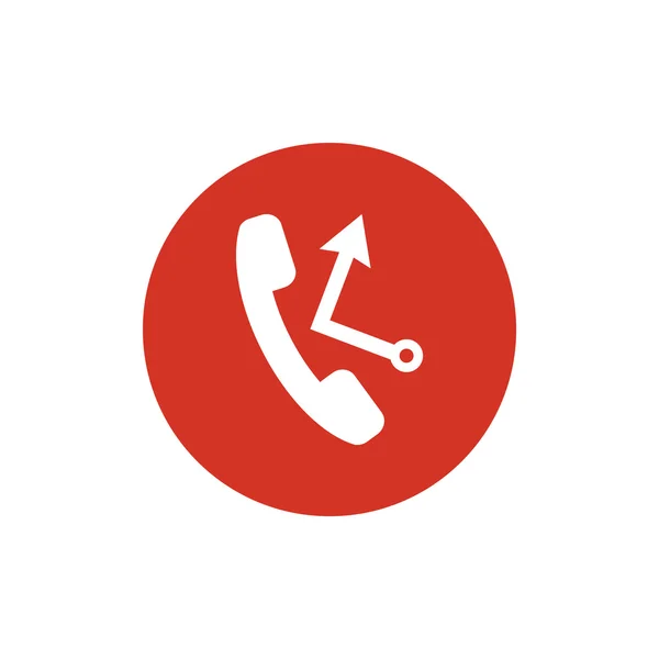 Phone tube with call return web icon, simple vector illustration — Stock Vector