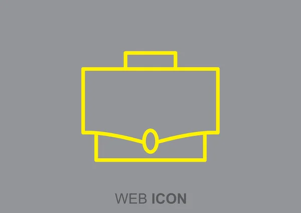 Einfache Aktentasche Web-Ikone — Stockvektor