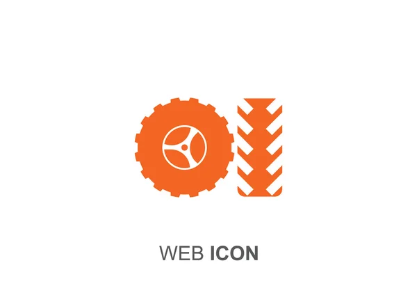 Hjul og dæk web ikon – Stock-vektor