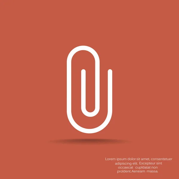 Simple paper clip web icon — Stock Vector