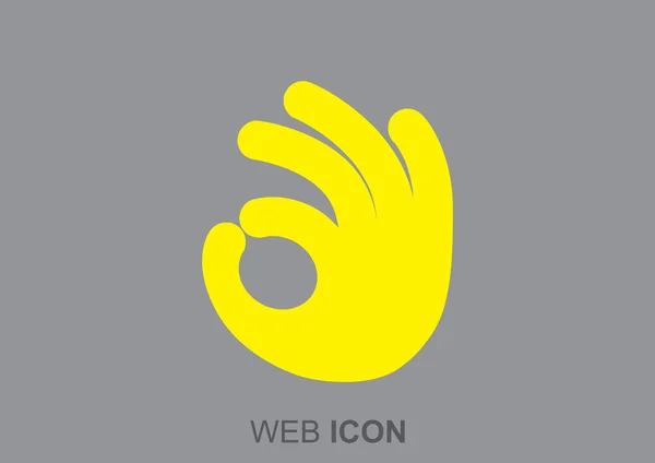 OK, ikona sieci web — Wektor stockowy