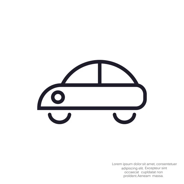 Icono web de coche simple — Vector de stock