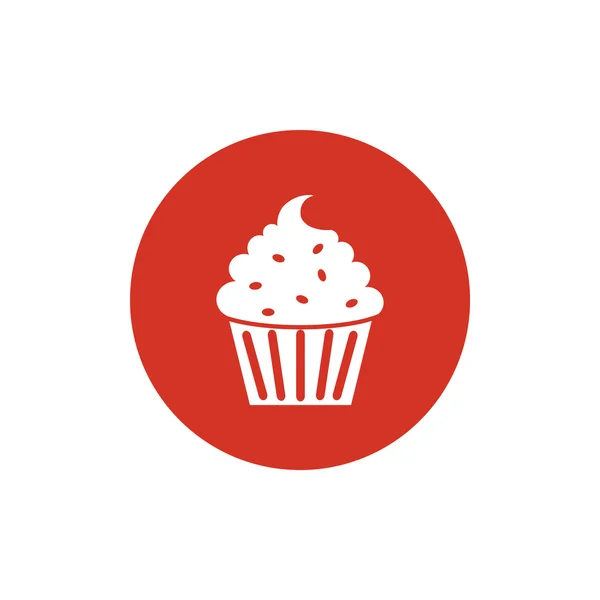 Cupcake ícone da web sobremesa — Vetor de Stock