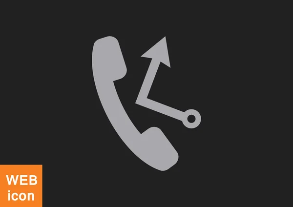 Τηλέφωνο σωλήνα με το εικονίδιο κλήση επιστροφής web, απλό διανυσματικά εικονογράφηση — Διανυσματικό Αρχείο