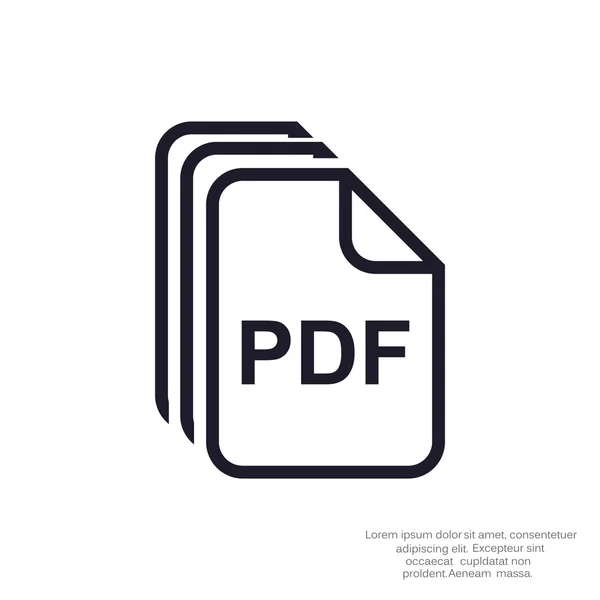 Archivos PDF icono web simple — Archivo Imágenes Vectoriales