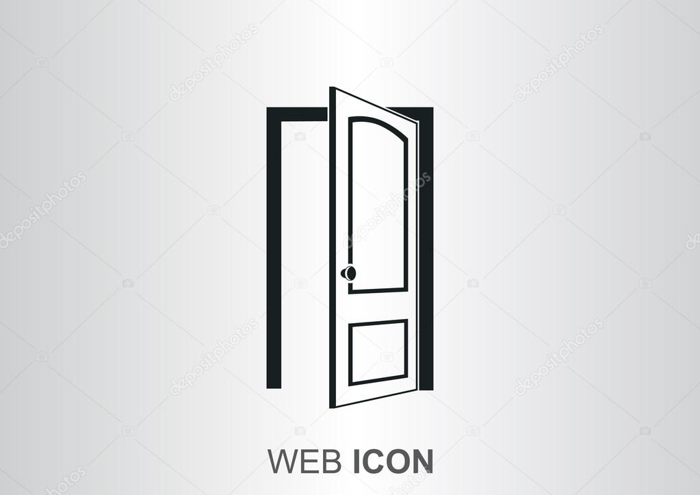 Opened door web icon