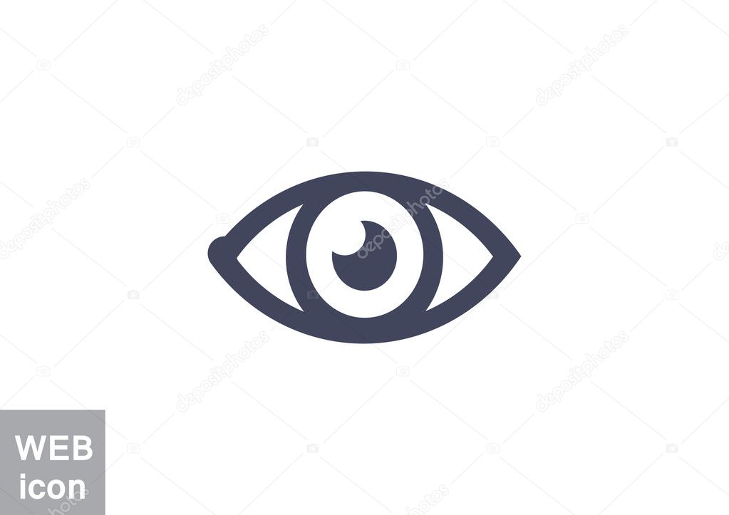Watching eye web icon