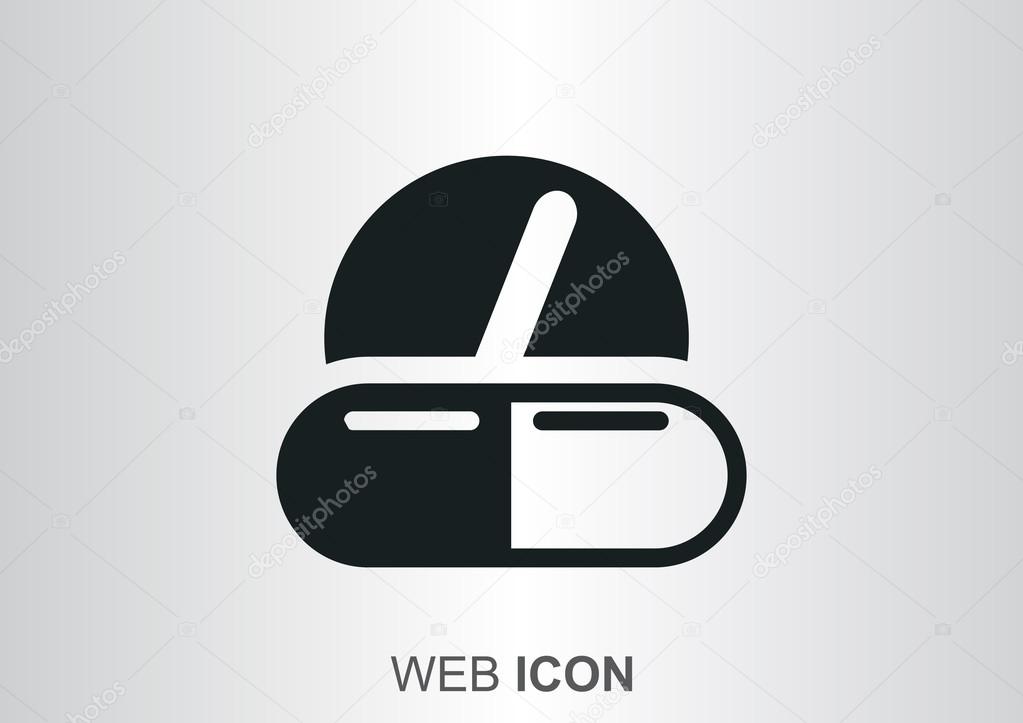 Medical pills web icon