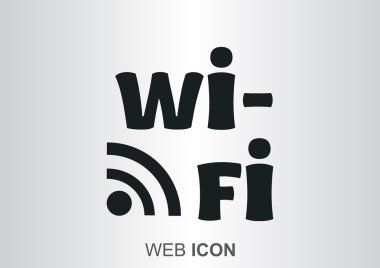 Wi-Fi yazıt dalgalar simgesiyle