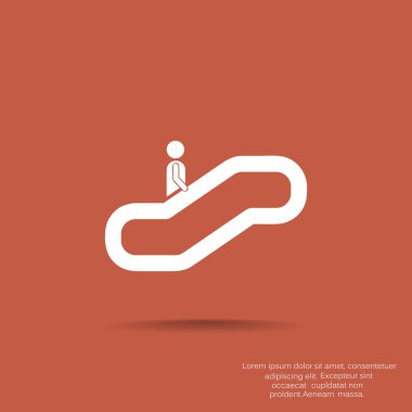 Adam yürüyen merdiven bilgi işareti