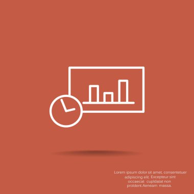 Saat web simgesi ile grafik