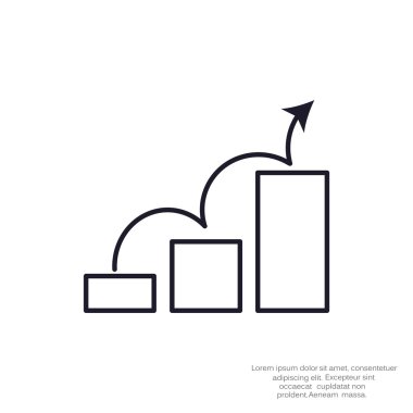 Grafik simgesi üzerinde Eğri ok