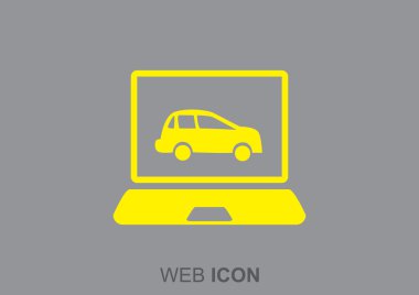 Dizüstü ekran simgesini araba ile