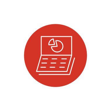 Basit laptop ile grafik ekran üzerinde