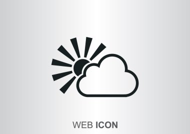 Güneş bulut basit simgesiyle