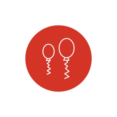 Balonlar anahat simgesini