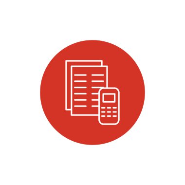 Kağıtları cep telefonu basit web simgesi ile