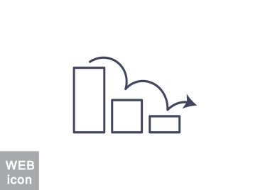 Grafik simgesi üzerinde Eğri ok