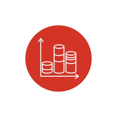 Sütunlar basit web simgesi ile grafik