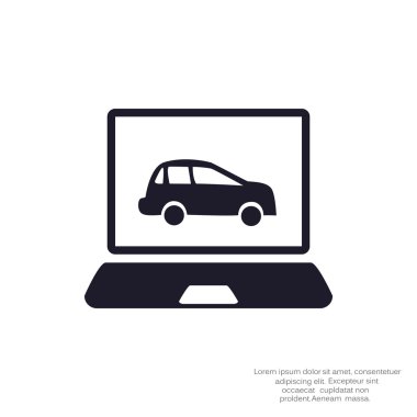 Dizüstü ekran simgesini araba ile