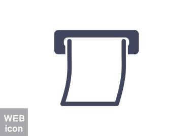 Yarık, basit vektör çizim çıkıyor kağıt onay