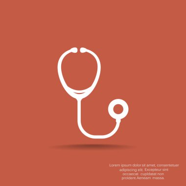 Stetoskop basit web simgesi