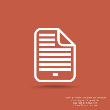 Belge dosya basit web simgesi