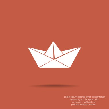 Kağıt gemi simpe web simgesi