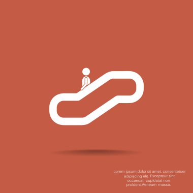 Adam yürüyen merdiven bilgi işareti