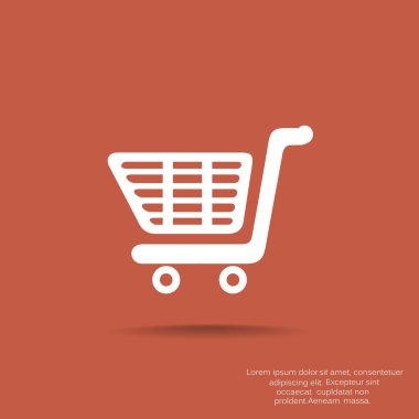 Alışveriş sepeti basit web simgesi