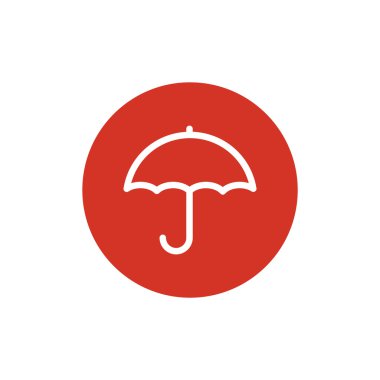 Basit anahat şemsiye web simgesi