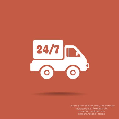 Kesintisiz sembolü ile kamyon