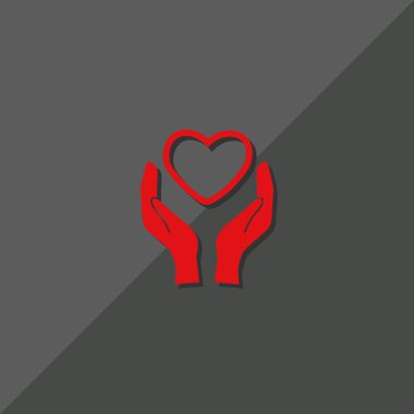 Eller basit simgesi kalp