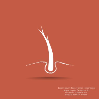 Hasarlı saçın web simgesi