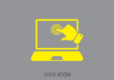 Dokunmatik ekranda dizüstü web simgesi