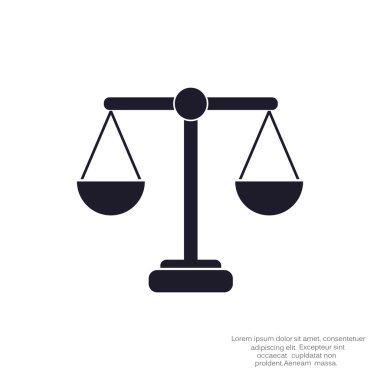 Adalet basit web simgesi ölçekleri