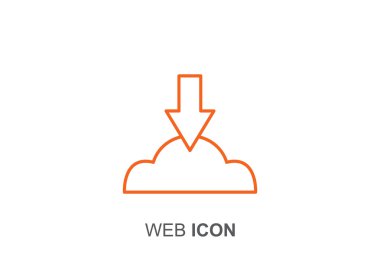 Bulut dosya download simgesi